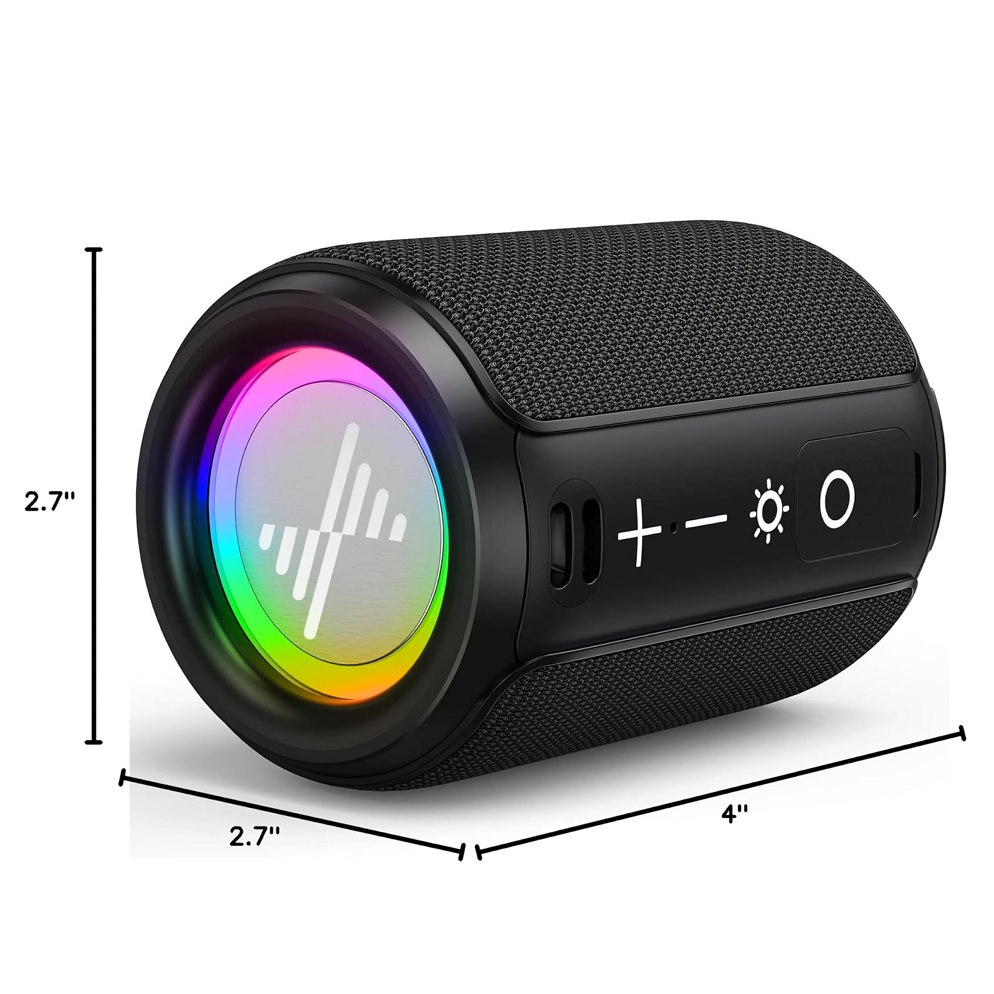 F20 RGB LED Wireless Speaker, Portable Blueooth Speaker with TWS, IPX5 Waterproof, LED Lights, TF Card Slot for Home, Travel, Parties, Beach (Black) F20 RGB LED Wireless Speaker, Portable Blueooth Speaker with TWS, IPX5 Waterproof, LED Lights, TF Card Slot for Home, Travel, Parties, Beach (Black)